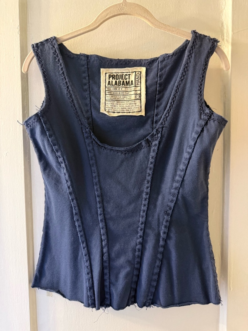 Project Alabama Navy Sleeveless Tank Top